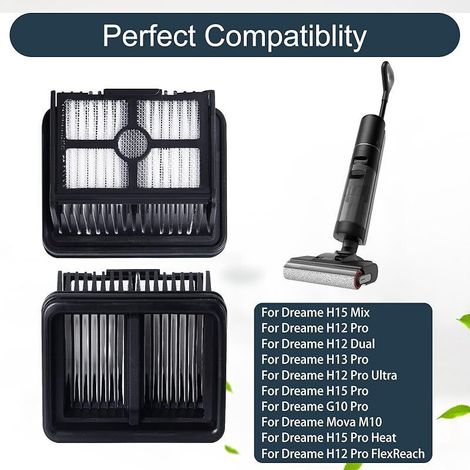 FOREHILL 4er-Pack HEPA-Filter für Dreame H12 Pro/H12 Pro FlexReach/H12 Dual/H12 Pro Ultra/H13 Pro/H15 Pro/H15 Pro Heat/H15 Mix/Mova M10 Nass- und Trockensauger (1/5)
