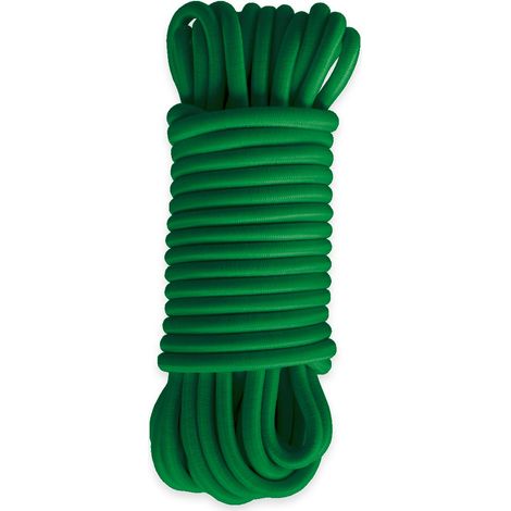 Cuerda elástica Verde 15 metros - Calidad Profesional TECPLAST 9SW - Cable elástico - Diámetro 9 mm
