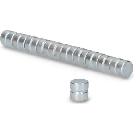 Lot de 10 aimants néodyme 5x5 mm – Force d'adhérence 7 N – Revêtement nickel anti-corrosion – Qualité N35