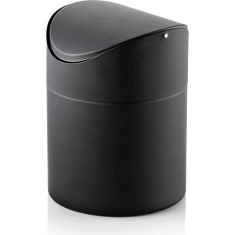 Corbeille de table en Tôle d'acier 1,2 L noir H 160 mm Ø 120 mm - Was Germany