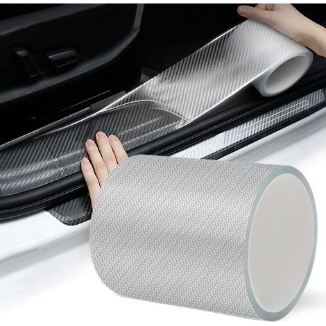 Rolle Einstiegsleistenschutzfolie, 5D-Carbonfaser-Optik, transparent, kratzfest für Stoßstange und Kofferraum (1/5)