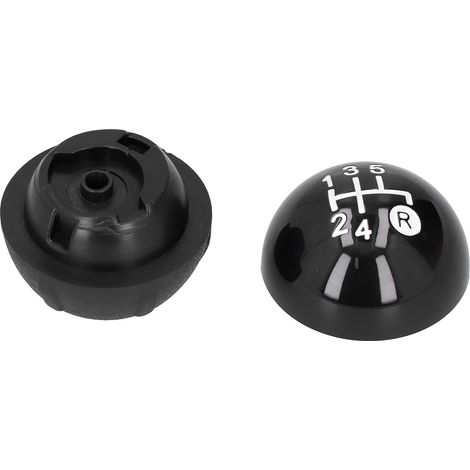 Capuchon de Levier de Vitesse Ruond, Pommeau de Levier de Vitesse avec Capuchon Décoratif Kit de Remplacement de Couvercle de Remplacement pour Fiat 500 500C 2007-2018 LHD R (1/5)
