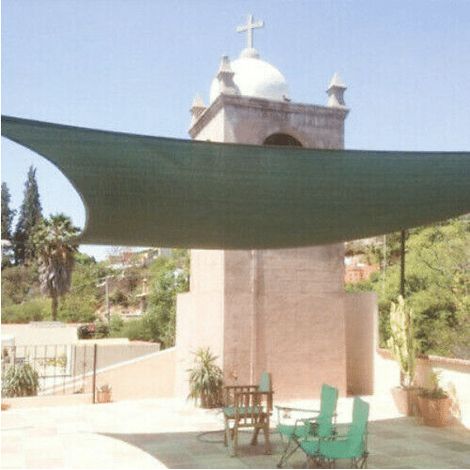 TENDA A VELA QUADRATO DA SOLE OMBREGGIANTE TELO PARASOLE GIARDINO 3,6x3,6 mt 43