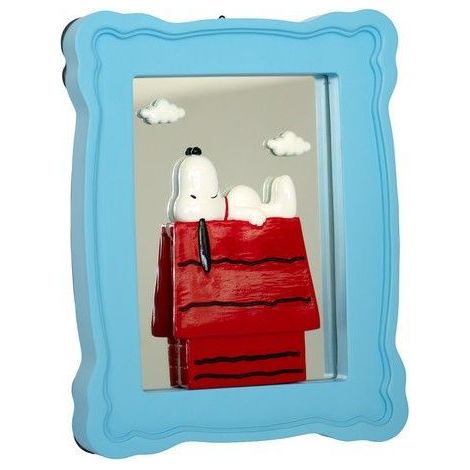 BLOGO Specchio con Cornice 3D "Snoopy sulla Cuccia"