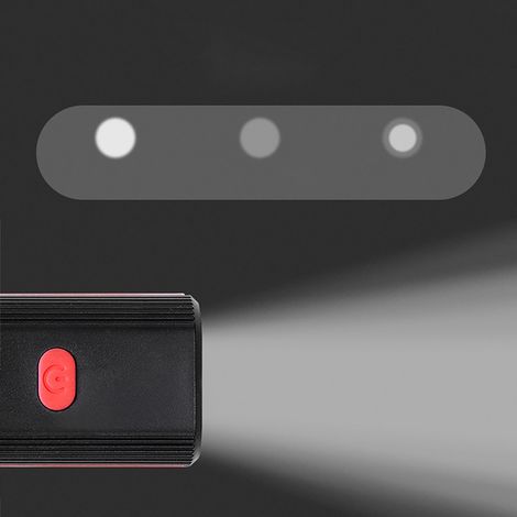 Lampe frontale de vélo pour VTT, cyclisme nocturne de nuit, rechargeable par USB, lampe torche puissante avec fonction klaxon, rouge (1/5)