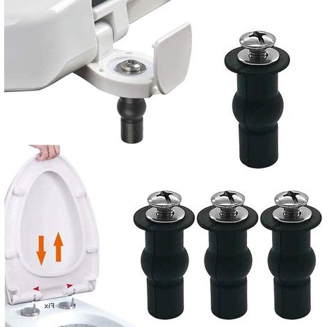 WC-Sitzscharniere – Edelstahl – Antirutsch-Montagesatz – Ersatzteile – WC-Zubehör (1/5)