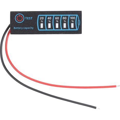 3-Color LED Battery Level Indicator - Monitor for Lead Acid, Lithium LiFePO4 and Li-ion Batteries DC 5-30V (1/5)
