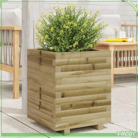 Jardinière d'extérieur - 3282513 - Bois de pin imprégné - 40x40x49,5 cm - Carré (1/5)