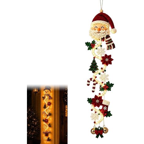 Leuchtender Weihnachts-Türhänger D, vertikale LED-Weihnachtsdekoration (1/5)