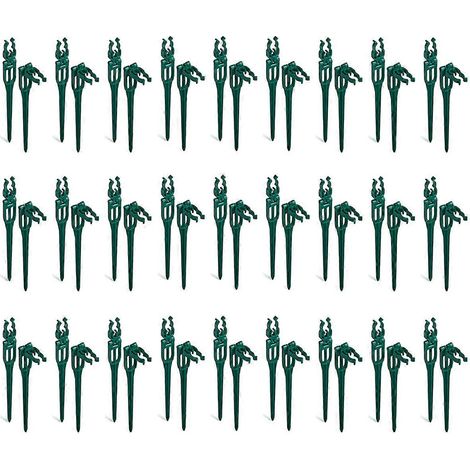 Lot de 100 piquets lumineux de 24 cm de haut pour guirlandes lumineuses C7 et C9 d'extérieur, en plastique, pour jardin et décorations de Noël - FFY (1/4)
