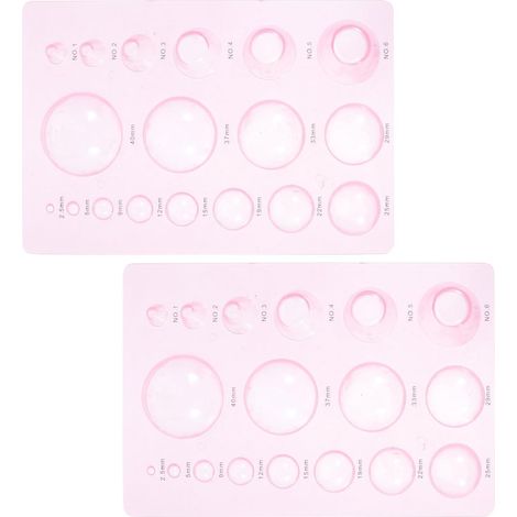 Outil en Plastique 2pcs Pratique à Stocker Quilling 3D Demi-Boule de Quilling pour Création de Formes Demi-sphères et Pétales de Fleurs (1/5)