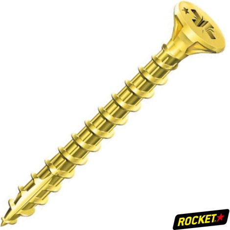 VBA Rocket TF Pozidriv 4X50 Acier Zingué Bichromaté Filetage Total (1/2)