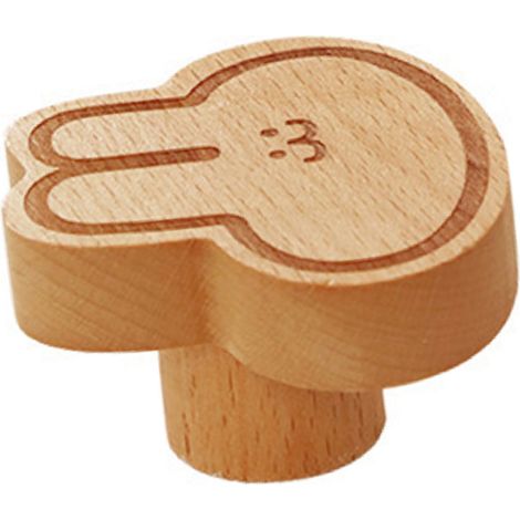 Crochet en bois en forme de tête de lapin, à perforer, délicat et mignon, multifonctionnel, pour chambre ou entrée. (1/5)