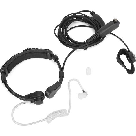 Microphone de gorge évolutif STP9000, oreillette de surveillance radio avec retour de force et fonction vibreur pour talkie-walkie (1/5)