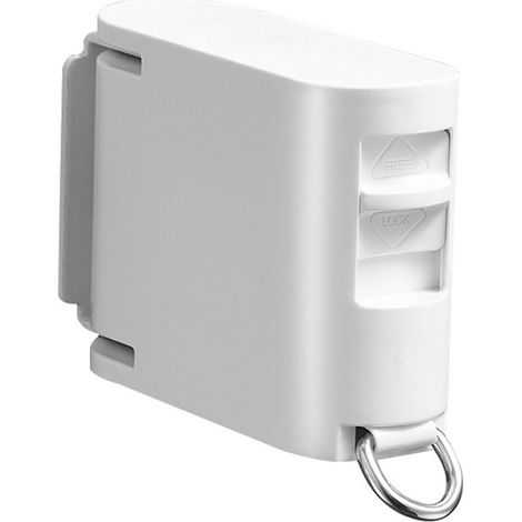 Bardusch-Étendoir à linge rétractable, verrouillable pour éviter l'affaissement, modèle amélioré pour l'intérieur et l'extérieur, sans perçage, blanc (1/5)