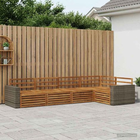 vidaXL Outdoor Sofa Set 5 pcs Natural Solid Acacia Wood (1/5)