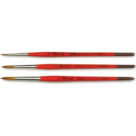 Lot de 3 pinceaux ronds Kaërell S Raphaël n°0, 4 et 6 série 8394 (1/4)