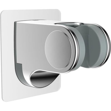 Supporto per soffione doccia, supporto per doccetta a mano senza chiodi per il bagno, supporto per soffione doccia regolabile per montaggio a parete con striscia autoadesiva, Sil (1/5)