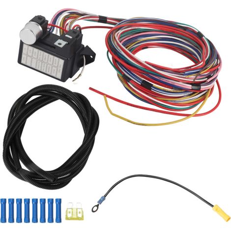 Faisceau de câblage universel à 12 circuits pour voiture hot rod, accessoire pour véhicule (1/4)