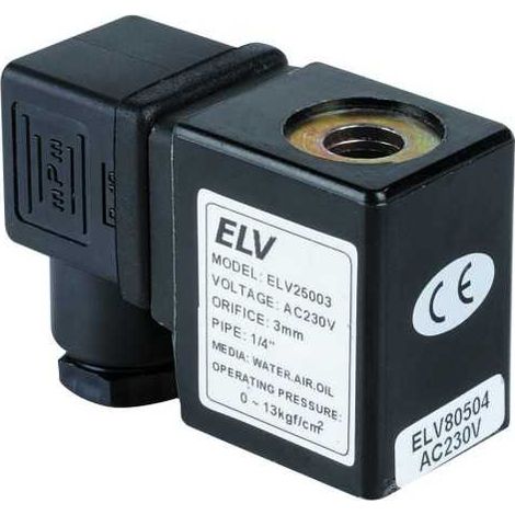 Bobine électromagnétique 220V – Puissance 22VA – Pour électrovannes gaz – Diamètre 14,5mm – Hauteur 42mm – ELV