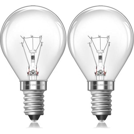 Lampe de four G45 E14, Intensité Variable Blanc Chaud 2700K, 230V, Petite Ampoule Vis Edison E14 pour Lumière Décorative et Lampe à Cire Fondue, 2 Pièces (1/5)