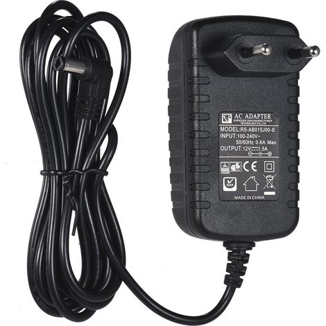 Adaptateur Secteur Ac 12V 1.5A Pour Viltrox L116T L116B L132T L132B Vl-162T Led Video Lights 100-240V Large Voltage, Branchement De L'Ue (1/5)