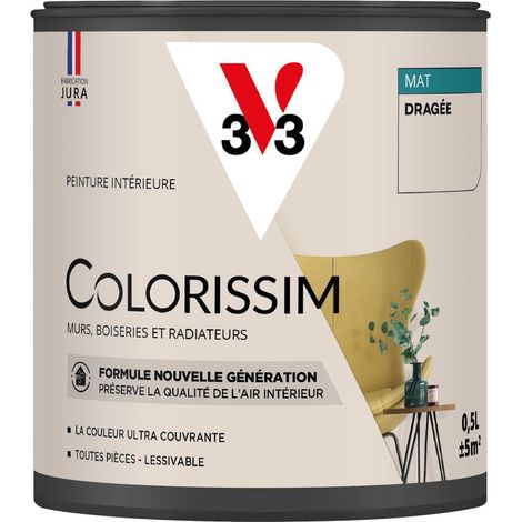 Peinture murale intérieure Colorissim® V33 Dragée Mat 0,5L