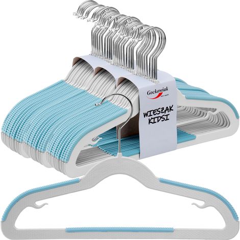 KIDSI Kinderkleiderbügel, 30er-Set, grau und blau