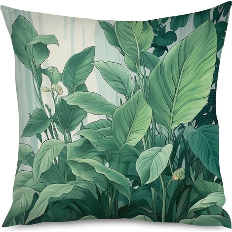 Housse de Housse Coussin Plantes Tropicales, Style Nature (1/5)