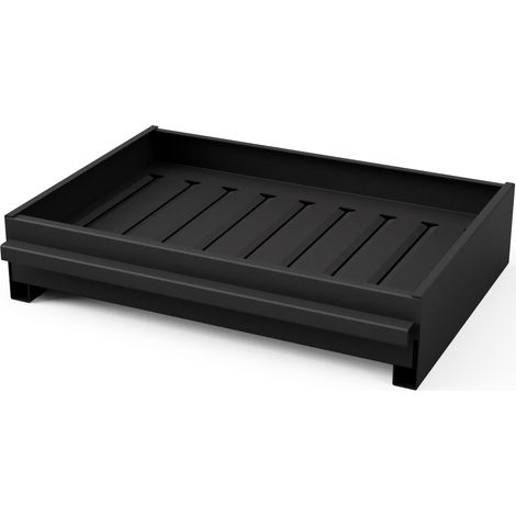 MF - Brasero para Quemar Leña o Carbón con Cajón Recoge Cenizas - Metal Rack 72x50x11 cm