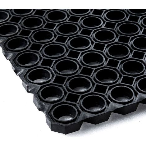 Caillebotis caoutchouc 90 x 150 cm 23 mm – Antidérapant – Résistant au gel – Drainage efficace – Pour sols humides et ateliers (1/5)
