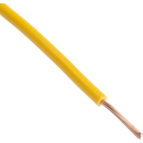 Fil électrique RS PRO 2491X, 30 1,5 mm² 15 AWG Non blindé, 750 V, PVC Jaune, 100m ( Prix pour Bobine de 100 Mètres )