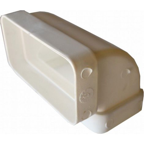 FPLUS codo rectang.vertic.90º 110mm. , Codo verticall a 90 grados para unión con tubo rígido rectangular de 110 mm.x55mm.fabricado en PVC para la salida de humos de la campana de l