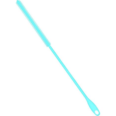 Brosse à Paille Silicone 8mm, 24cm Extra Longue Nettoyeur de Paille Pliable Réutilisable Brosse de Nettoyage des Crevasses de Paille (1/5)