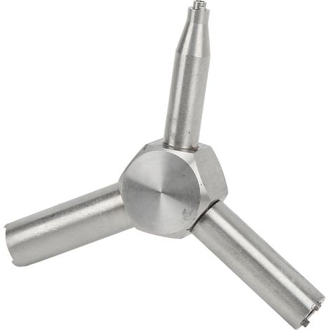 Clé triangulaire universelle pour valve, outil de réparation de pneu en acier inoxydable (1/5)