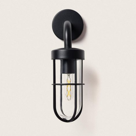 Applique Murale Extérieure Aluminium Logan Noir (1/3)