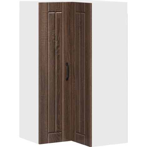 Maison Exclusive - Mobile angolare per parete LUCCA Rovere Marrone
