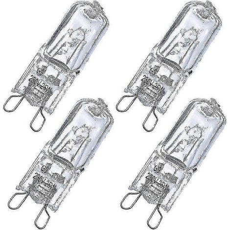Lot de 4 ampoules G9 pour four halogène 25 W (1/4)
