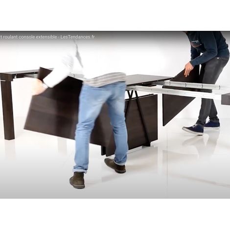 Support sur roulettes pour table et console extensible (1/2)
