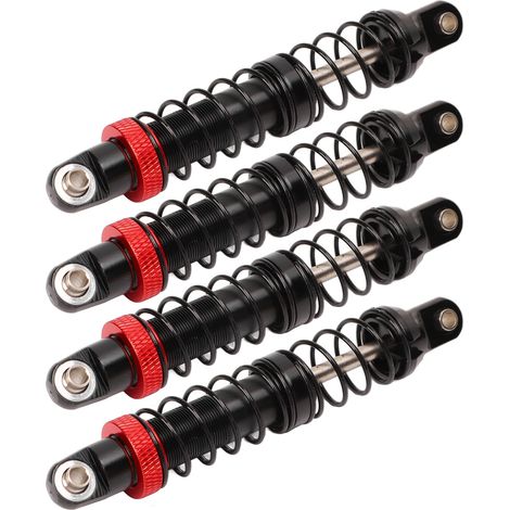 4 verstellbare, zweiteilige Stoßdämpfer aus Aluminiumlegierung mit Doppelfederung für RC-Crawler-Cars im Maßstab 1:10, 80 mm / 3,1 Zoll (1/5)
