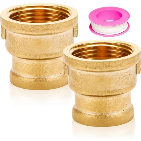 2pcs Brass Reducer, G3/4 to G1/2 Female Thread (1/5)