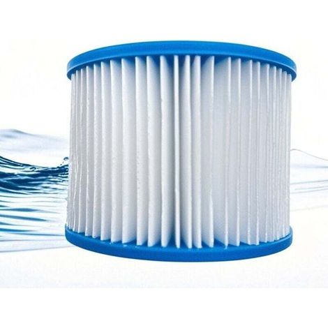 Lot de 8 Filtre VI Cartouche pour Bestway Lay-Z-Spa, Filtre de Spa et de Bain à remous Type VI pour filtres Coleman SaluSpa, pour Filtre Bestway, Lay-Z Spa, pour Intex (1/4)