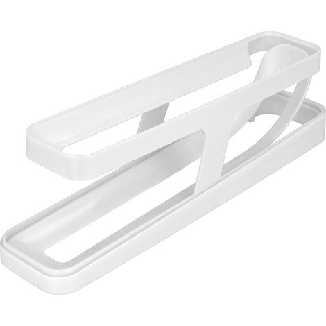 Distributeur à œufs professionnel 2 niveaux, support de rangement roulant pour réfrigérateur, blanc, pour plan de cuisine. (1/5)