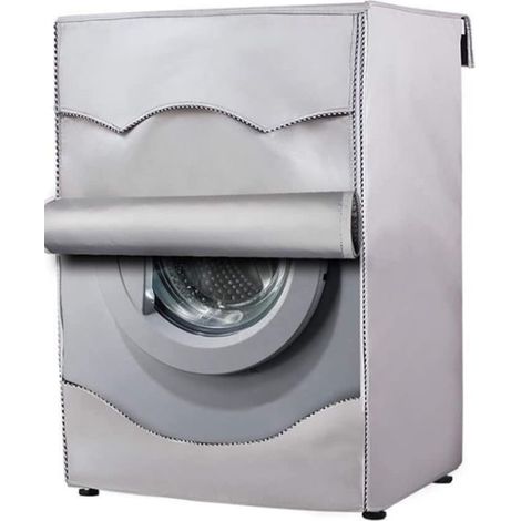 Housse de protection pour machine à laver, 60 x 50 x 85 cm, imperméable et anti-poussière, adaptée aux machines à laver ou à la plupart des laveuses et sécheuses à chargement frontal. (1/5)