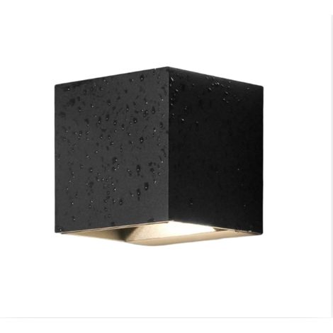 Aplique de pared, LED de 12 W, aluminio negro, IP65, blanco cálido 3000 K, para interior/exterior (1/5)