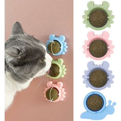 Lot 4 Jouets Chat Herbe – Murale, Rotatives, Dents (1/5)