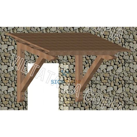 Pensilina In Legno Massello cm 100 x 150