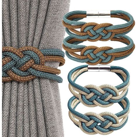 Rideaux magnétiques pour la décoration intérieure, lot de 4, pour la maison et la chambre (1/5)