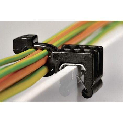HellermannTyton 156-00843 T50ROSEC23-PA66W-BK Kabelbinder mit Clip 200 mm 4.6 mm Schwarz  1 St.
