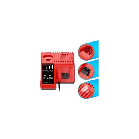 Chargeur de batterie Li-ion de remplacement pour Milwaukee 12V/14.4V/18V C1418C – (1/5)